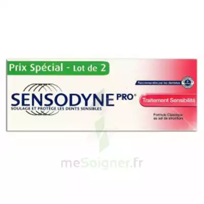 Sensodyne Pro Dentifrice Traitement Sensibilite 75ml X 2 à Belfort